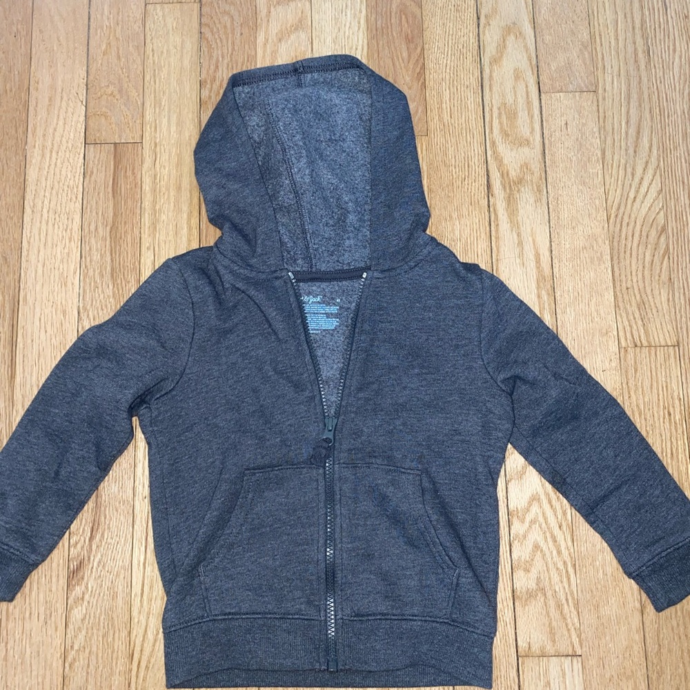 Cat & Jack Charcoal Gray Kids Hooded Zip Sweatshirt